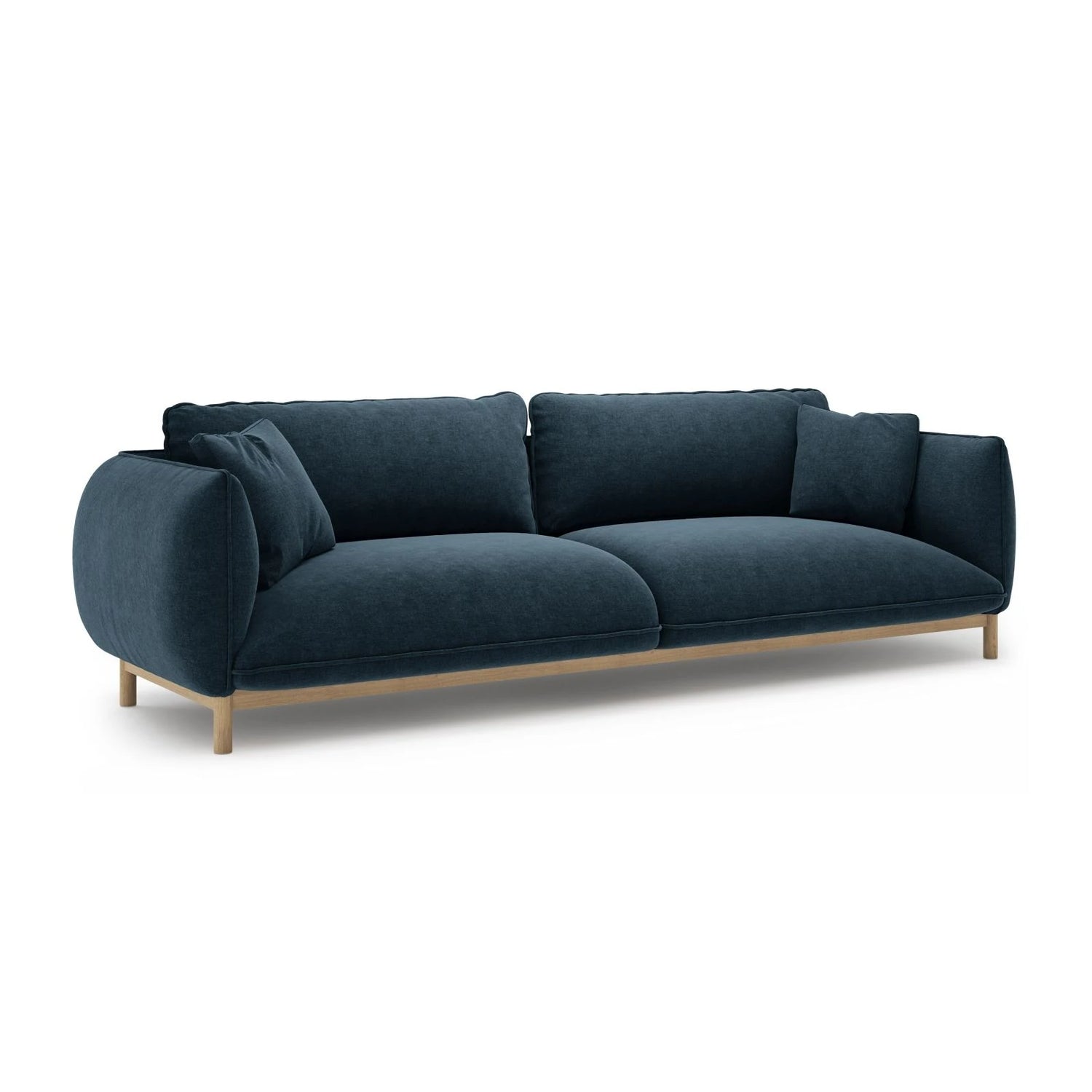 Ada 4-Sitzer Sofa aus Strukturierter Stoff (Wind 77) in Marineblau, 248x101 cm – Bild 3