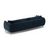 Ada 4-Sitzer Sofa aus Strukturierter Stoff (Wind 77) in Marineblau, 248x101 cm – Bild 4