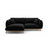 Ada Ecksofa Links aus Samt (Casino Black) in Schwarz, 220x179 cm – Bild 1