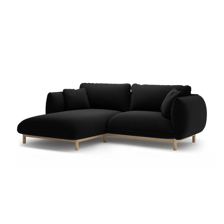 Ada Ecksofa Links aus Samt (Casino Black) in Schwarz, 220x179 cm – Bild 3