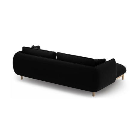 Ada Ecksofa Links aus Samt (Casino Black) in Schwarz, 220x179 cm – Bild 4