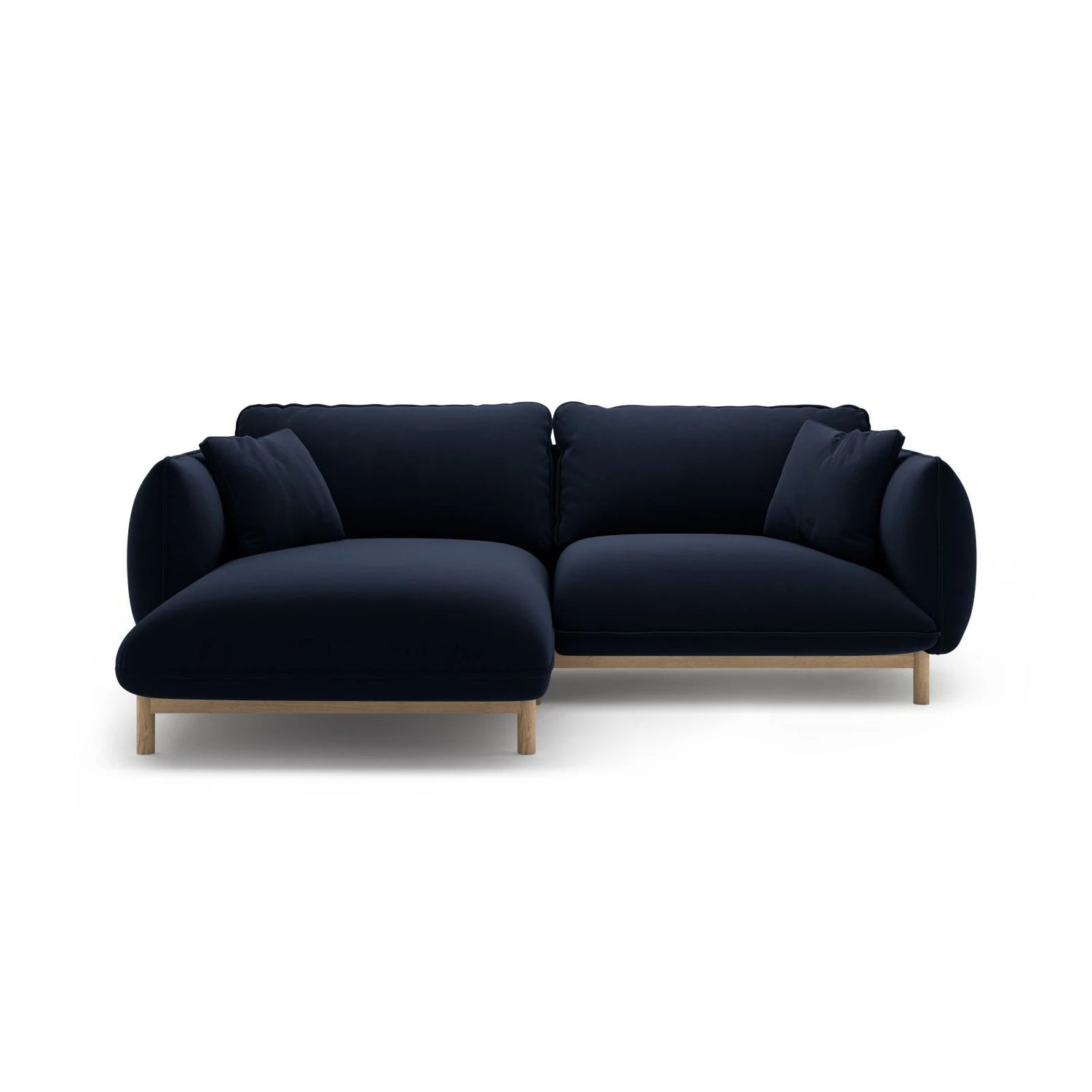 Ada Ecksofa Links aus Samt (Casino Deep Blue) in Königsblau, 220x179 cm – Bild 1