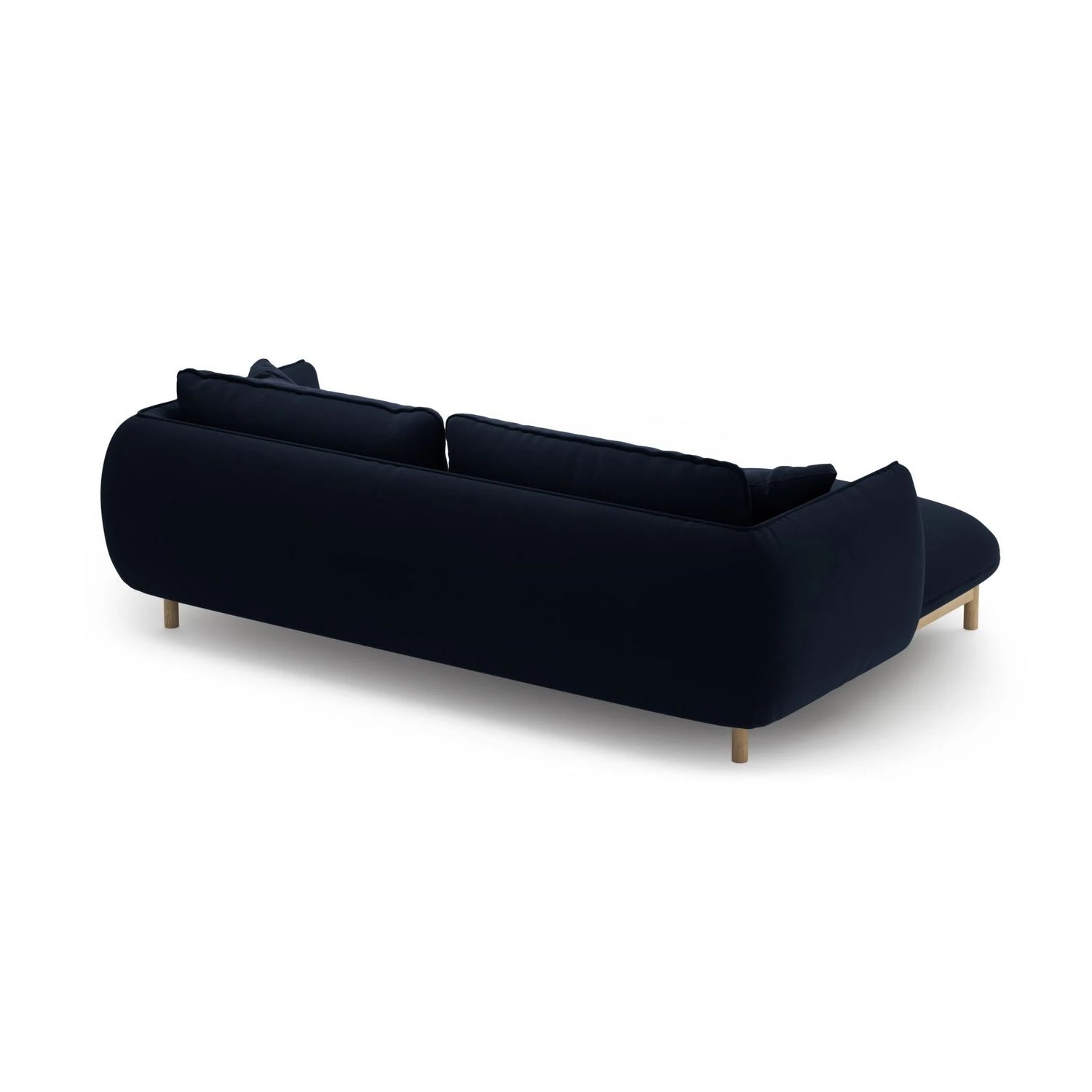 Ada Ecksofa Links aus Samt (Casino Deep Blue) in Königsblau, 220x179 cm – Bild 4