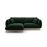 Ada Ecksofa Links aus Samt (Casino Deep Green) in Flaschengrün, 220x179 cm – Bild 1