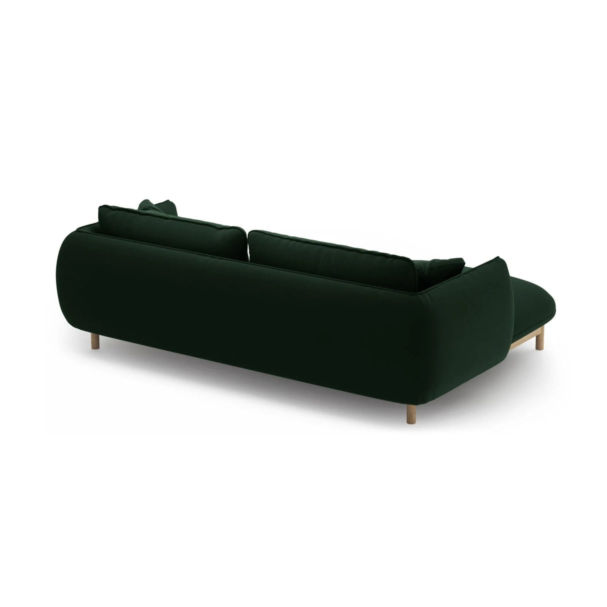 Ada Ecksofa Links aus Samt (Casino Deep Green) in Flaschengrün, 220x179 cm – Bild 4