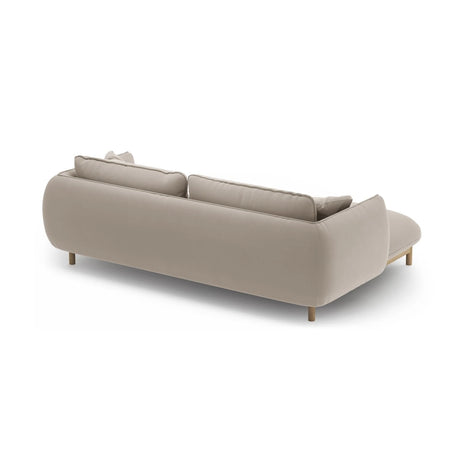 Ada Ecksofa Links aus Samt (Casino Pearl) in Leichtes Beige, 220x179 cm – Bild 4