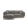 Ada Ecksofa Links aus Samt (Casino Stone) in Grau, 220x179 cm – Bild 1