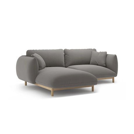 Ada Ecksofa Links aus Samt (Casino Stone) in Grau, 220x179 cm – Bild 6