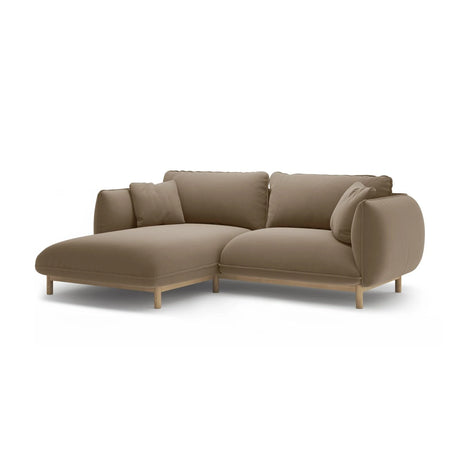 Ada Ecksofa Links aus Samt (Casino Taupe) in Hellbraun, 220x179 cm – Bild 3