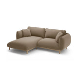 Ada Ecksofa Links aus Samt (Casino Taupe) in Hellbraun, 220x179 cm – Bild 5