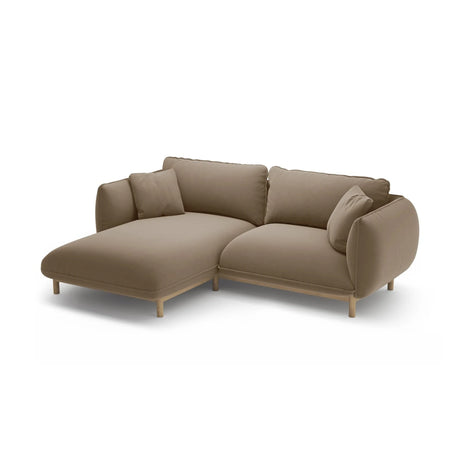 Ada Ecksofa Links aus Samt (Casino Taupe) in Hellbraun, 220x179 cm – Bild 5