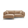 Ada Ecksofa Links aus Samt oder Strukturstoff, 220x179 cm – Bild 1