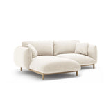 Ada Ecksofa Links aus Strukturierter Stoff (Wind 02) in Elfenbein, 220x179 cm – Bild 6