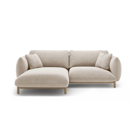 Ada Ecksofa Links aus Strukturierter Stoff (Wind 05) in Leichtes Beige, 220x179 cm – Bild 1