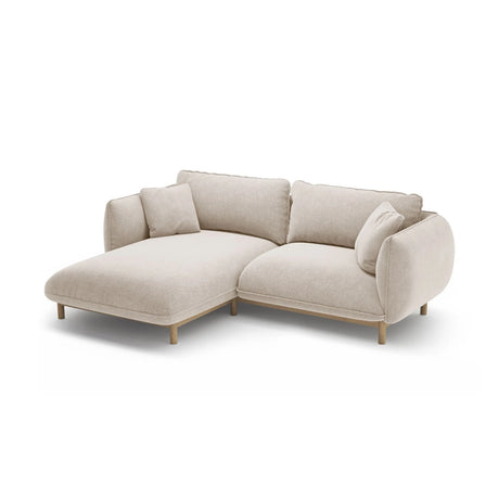 Ada Ecksofa Links aus Strukturierter Stoff (Wind 05) in Leichtes Beige, 220x179 cm – Bild 5