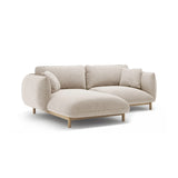 Ada Ecksofa Links aus Strukturierter Stoff (Wind 05) in Leichtes Beige, 220x179 cm – Bild 6