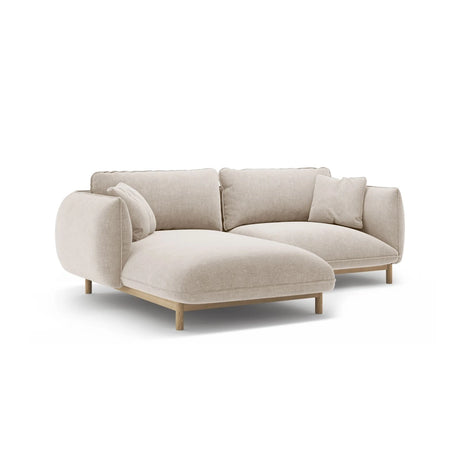 Ada Ecksofa Links aus Strukturierter Stoff (Wind 05) in Leichtes Beige, 220x179 cm – Bild 6
