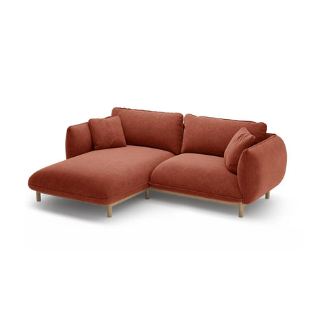Ada Ecksofa Links aus Strukturierter Stoff (Wind 52) in Kastanienbraun, 220x179 cm – Bild 5