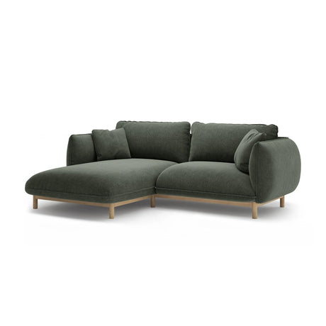Ada Ecksofa Links aus Strukturierter Stoff (Wind 75) in Moosgrün, 220x179 cm – Bild 3