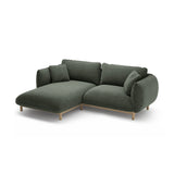 Ada Ecksofa Links aus Strukturierter Stoff (Wind 75) in Moosgrün, 220x179 cm – Bild 5