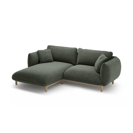 Ada Ecksofa Links aus Strukturierter Stoff (Wind 75) in Moosgrün, 220x179 cm – Bild 5