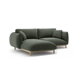 Ada Ecksofa Links aus Strukturierter Stoff (Wind 75) in Moosgrün, 220x179 cm – Bild 6