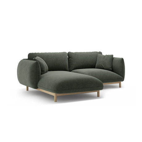 Ada Ecksofa Links aus Strukturierter Stoff (Wind 75) in Moosgrün, 220x179 cm – Bild 6