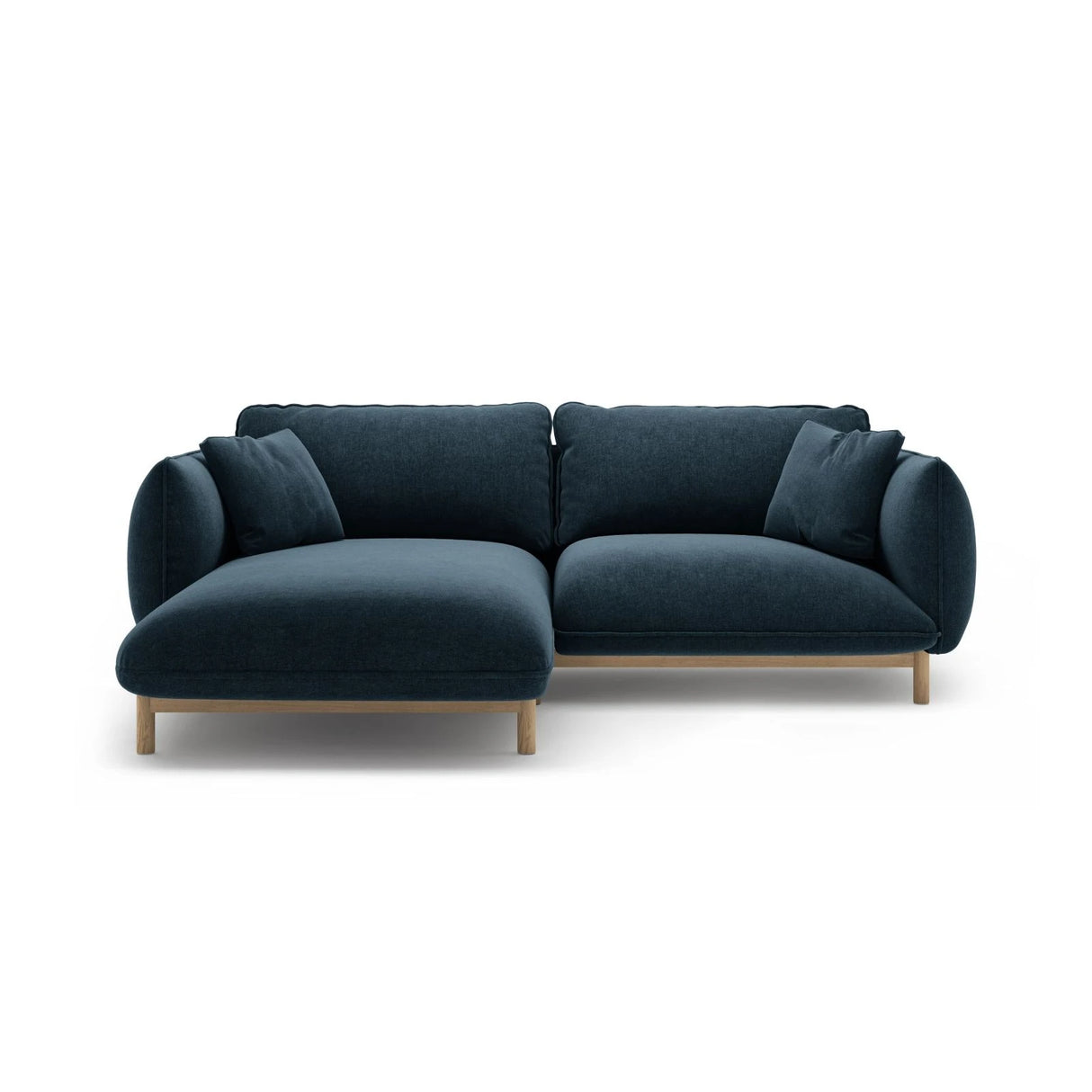 Ada Ecksofa Links aus Strukturierter Stoff (Wind 77) in Marineblau, 220x179 cm – Bild 1