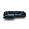 Ada Ecksofa Links aus Strukturierter Stoff (Wind 77) in Marineblau, 220x179 cm – Bild 1