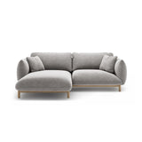 Ada Ecksofa Links aus Strukturierter Stoff (Wind 84) in Hellgrau, 220x179 cm – Bild 1