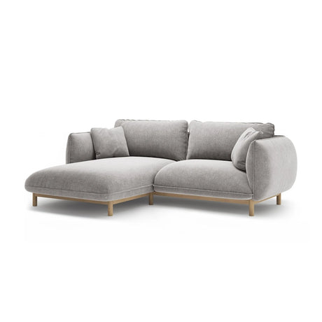 Ada Ecksofa Links aus Strukturierter Stoff (Wind 84) in Hellgrau, 220x179 cm – Bild 3