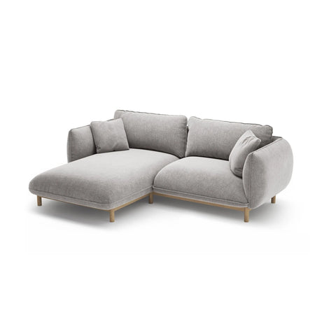 Ada Ecksofa Links aus Strukturierter Stoff (Wind 84) in Hellgrau, 220x179 cm – Bild 5