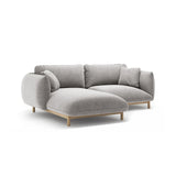 Ada Ecksofa Links aus Strukturierter Stoff (Wind 84) in Hellgrau, 220x179 cm – Bild 6