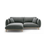 Ada Ecksofa Links aus Strukturierter Stoff (Wind 89) in Dunkelgrau, 220x179 cm – Bild 1