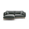 Ada Ecksofa Links aus Strukturierter Stoff (Wind 89) in Dunkelgrau, 220x179 cm – Bild 1