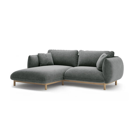 Ada Ecksofa Links aus Strukturierter Stoff (Wind 89) in Dunkelgrau, 220x179 cm – Bild 3