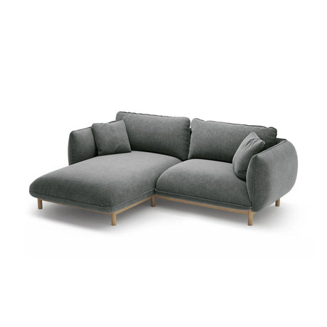 Ada Ecksofa Links aus Strukturierter Stoff (Wind 89) in Dunkelgrau, 220x179 cm – Bild 5