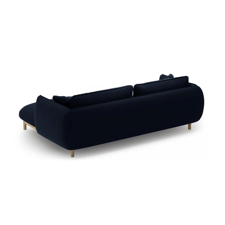 Ada Ecksofa Rechts aus Samt (Casino Deep Blue) in Königsblau, 220x179 cm – Bild 4