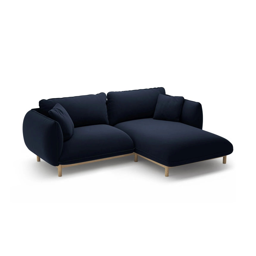 Ada Ecksofa Rechts aus Samt (Casino Deep Blue) in Königsblau, 220x179 cm – Bild 5