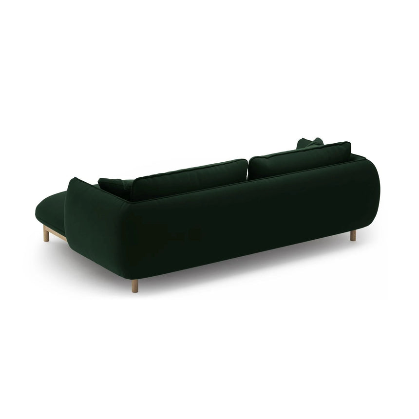 Ada Ecksofa Rechts aus Samt (Casino Deep Green) in Flaschengrün, 220x179 cm – Bild 4