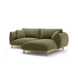 Ada Ecksofa Rechts aus Samt (Casino Forest) in Hellgrün, 220x179 cm – Bild 6