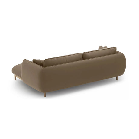 Ada Ecksofa Rechts aus Samt (Casino Taupe) in Hellbraun, 220x179 cm – Bild 4