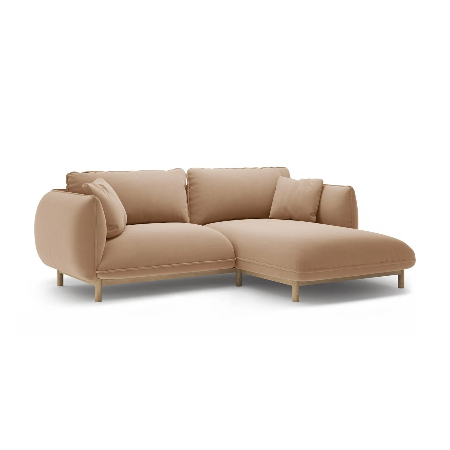 Ada Ecksofa Rechts aus Samt oder Strukturstoff, 220x179 cm – Bild 3
