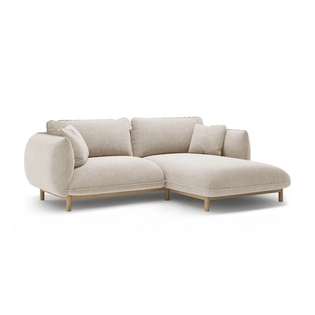 Ada Ecksofa Rechts aus Strukturierter Stoff (Wind 05) in Leichtes Beige, 220x179 cm – Bild 3