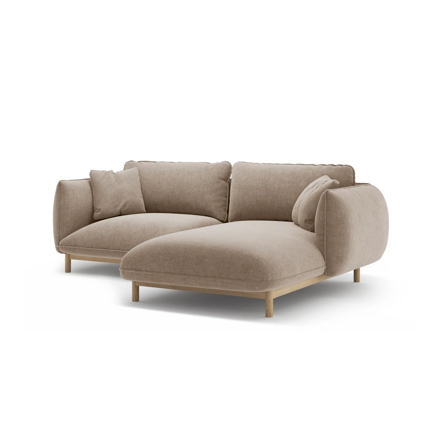 Ada Ecksofa Rechts aus Strukturierter Stoff (Wind 11) in Sand, 220x179 cm – Bild 6
