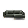 Ada Ecksofa Rechts aus Strukturierter Stoff (Wind 75) in Moosgrün, 220x179 cm – Bild 1
