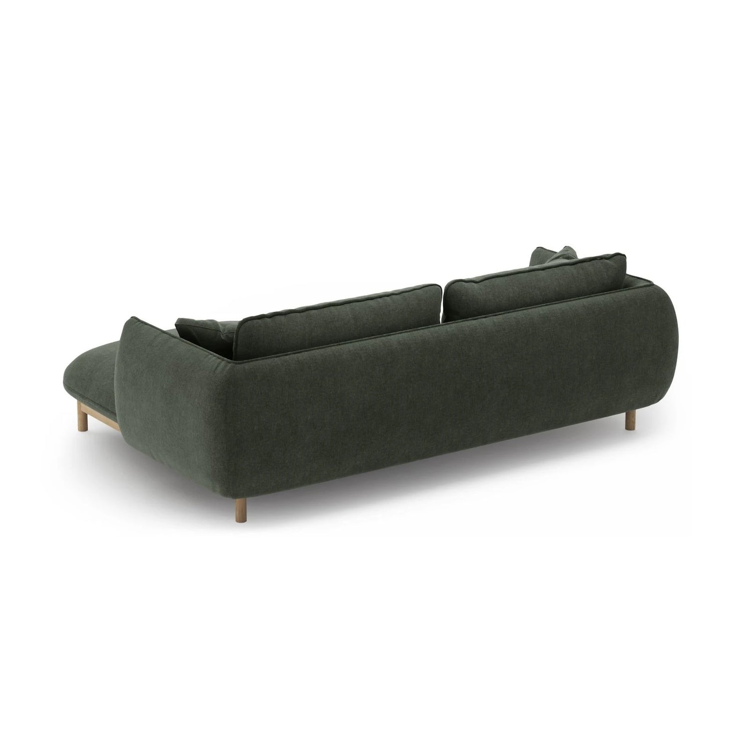 Ada Ecksofa Rechts aus Strukturierter Stoff (Wind 75) in Moosgrün, 220x179 cm – Bild 4