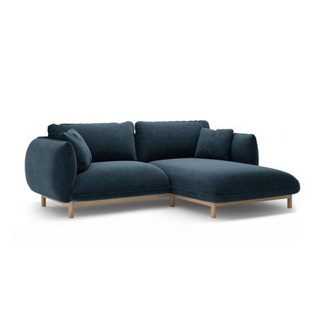 Ada Ecksofa Rechts aus Strukturierter Stoff (Wind 77) in Marineblau, 220x179 cm – Bild 3