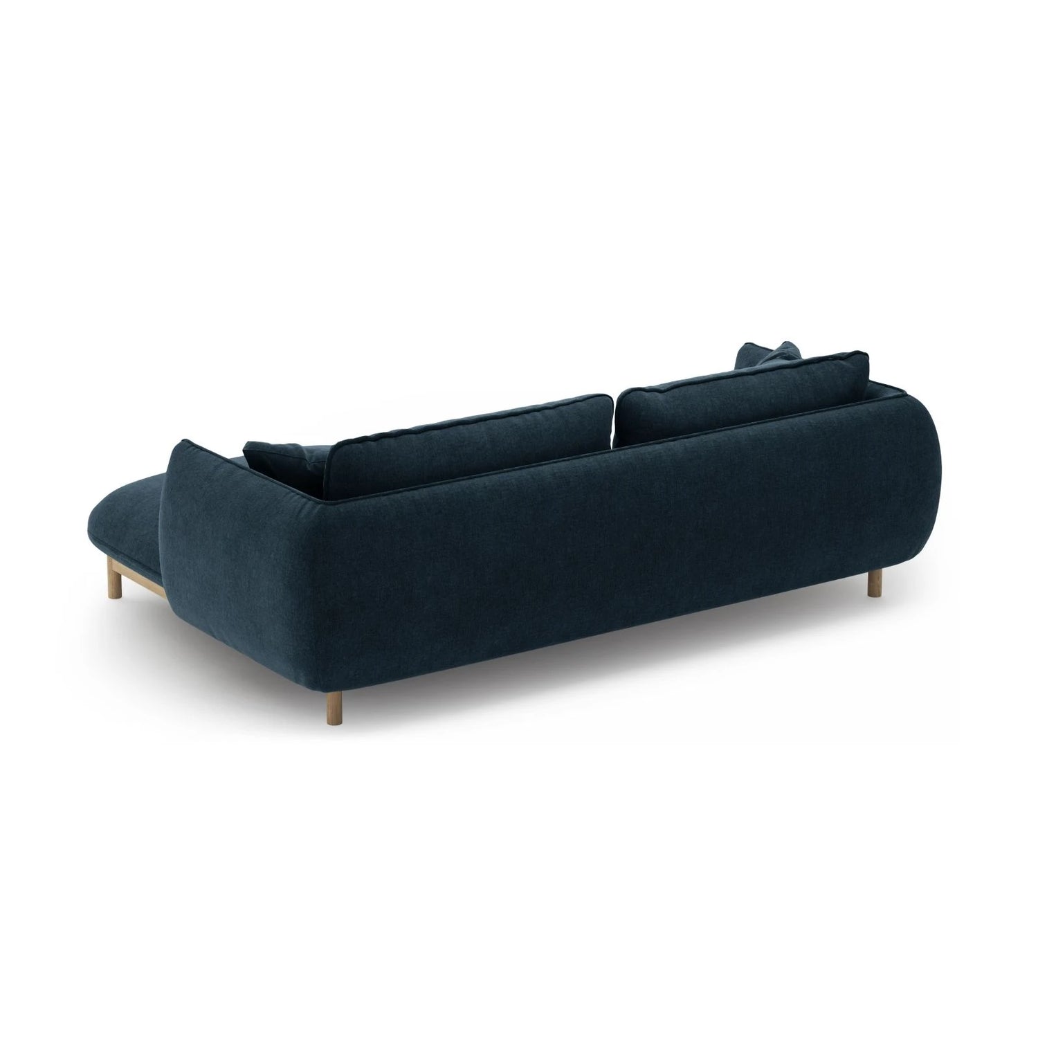 Ada Ecksofa Rechts aus Strukturierter Stoff (Wind 77) in Marineblau, 220x179 cm – Bild 4