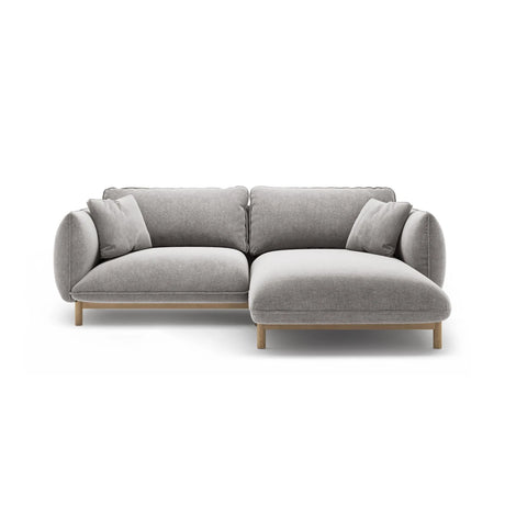 Ada Ecksofa Rechts aus Strukturierter Stoff (Wind 84) in Hellgrau, 220x179 cm – Bild 1